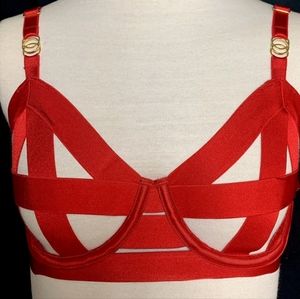 Victorias secret bondage cage bra set 32D And Small Bottom